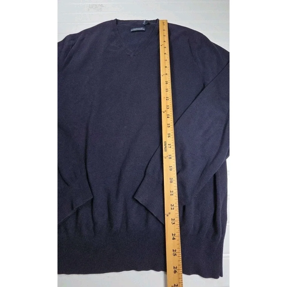 Polo Ralph Lauren Navy Blue Pima Cotton V-Neck Sweater Vest XL‎ Mens Preppy Golf